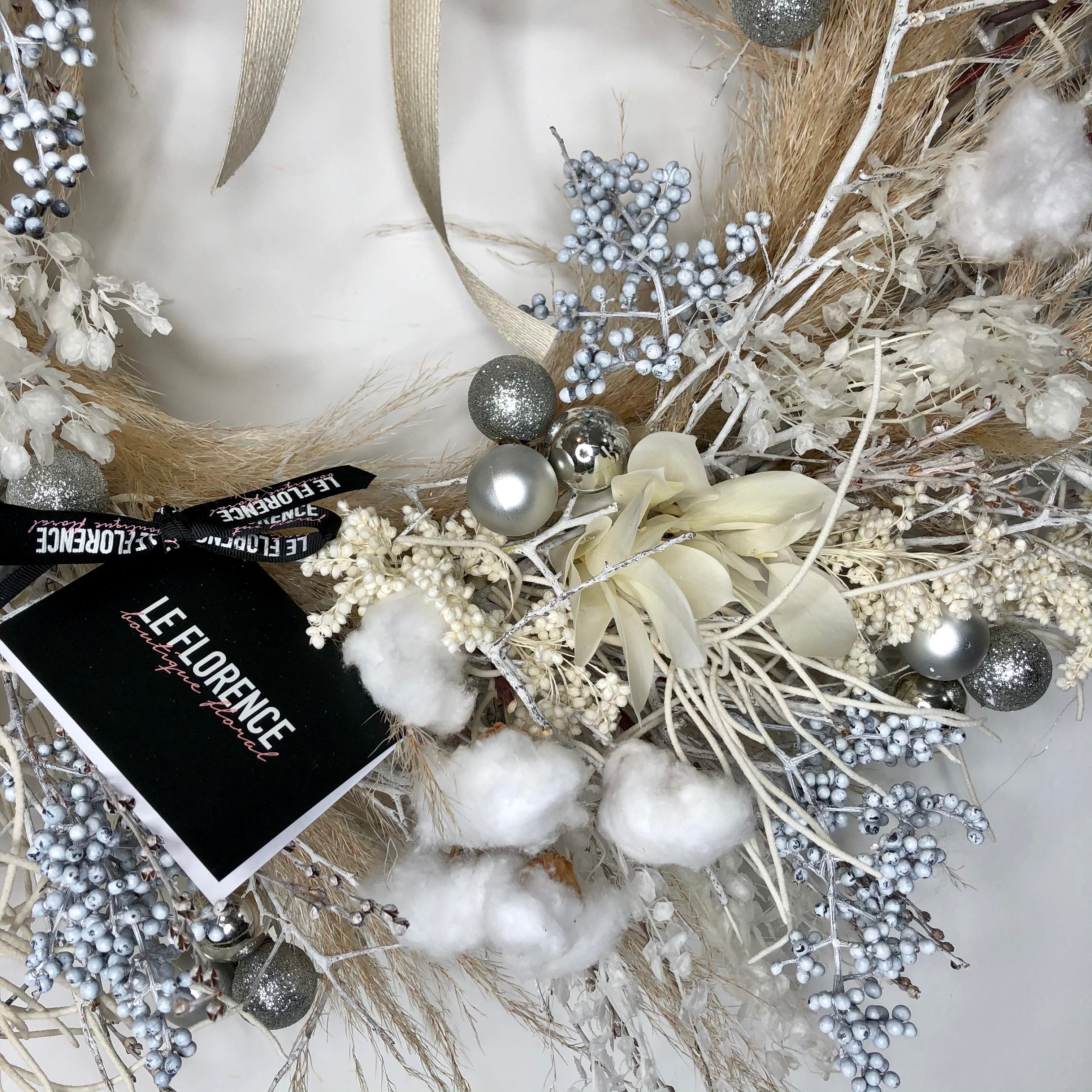 CORONA NAVIDAD BLANCA