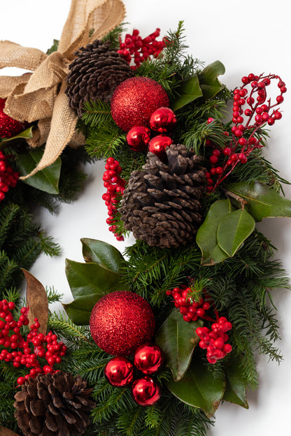 CORONA NAVIDAD ROJO Y VERDE