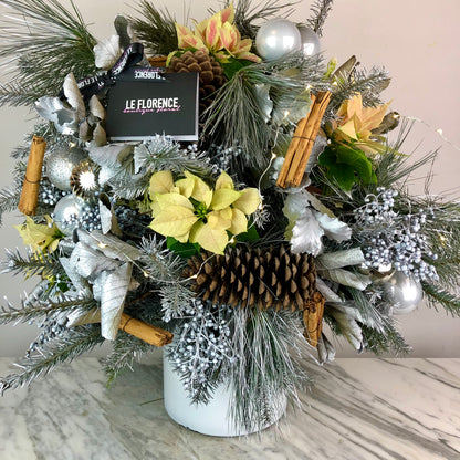 ARREGLO NAVIDAD PLATEADO