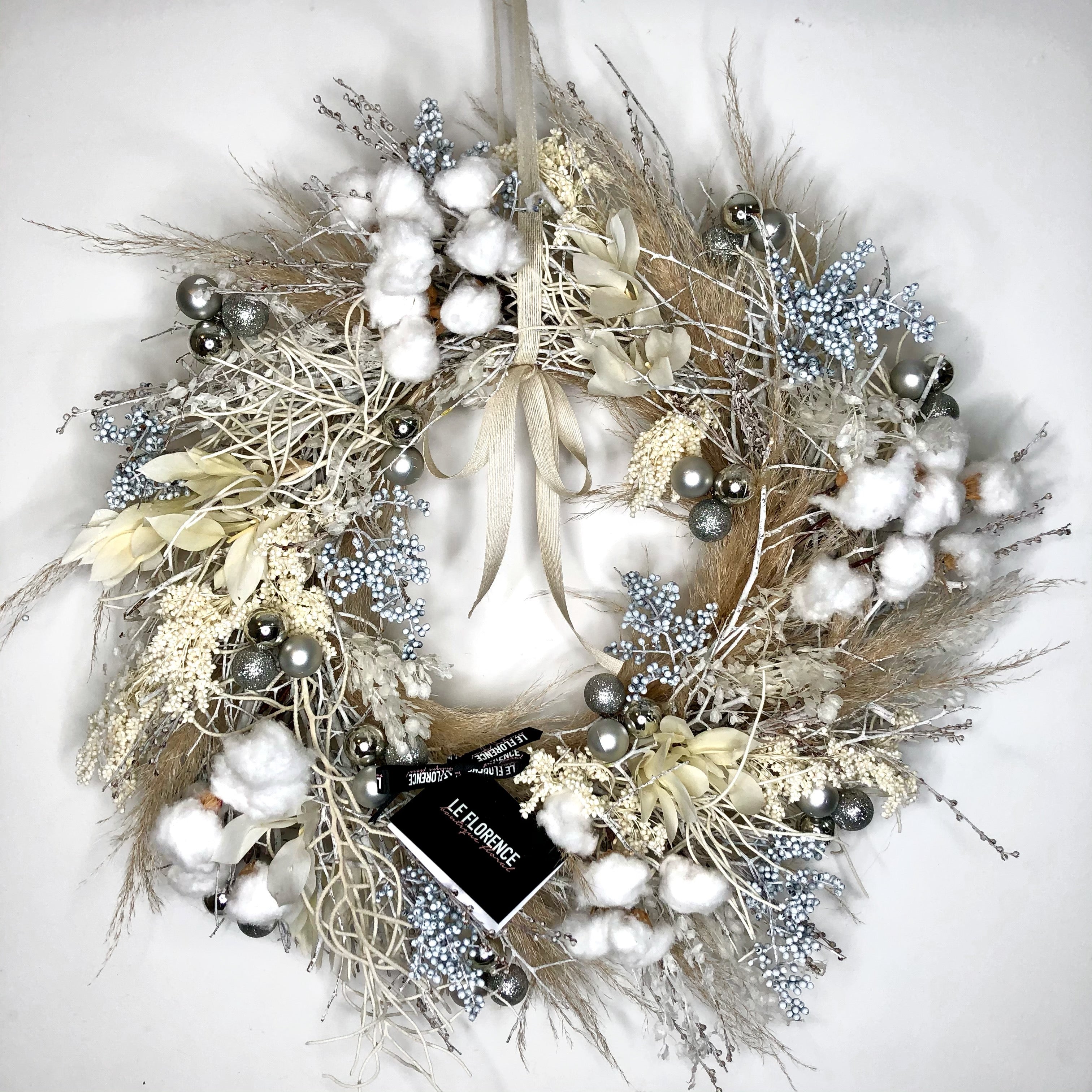 CENTRO DE MESA NAVIDAD BLANCA