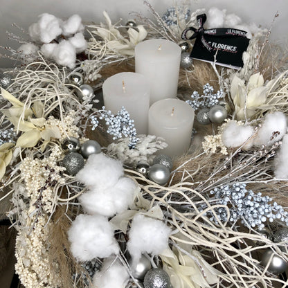 CORONA NAVIDAD BLANCA