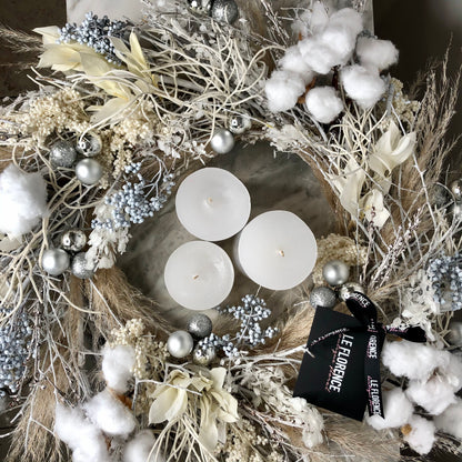 CORONA NAVIDAD BLANCA