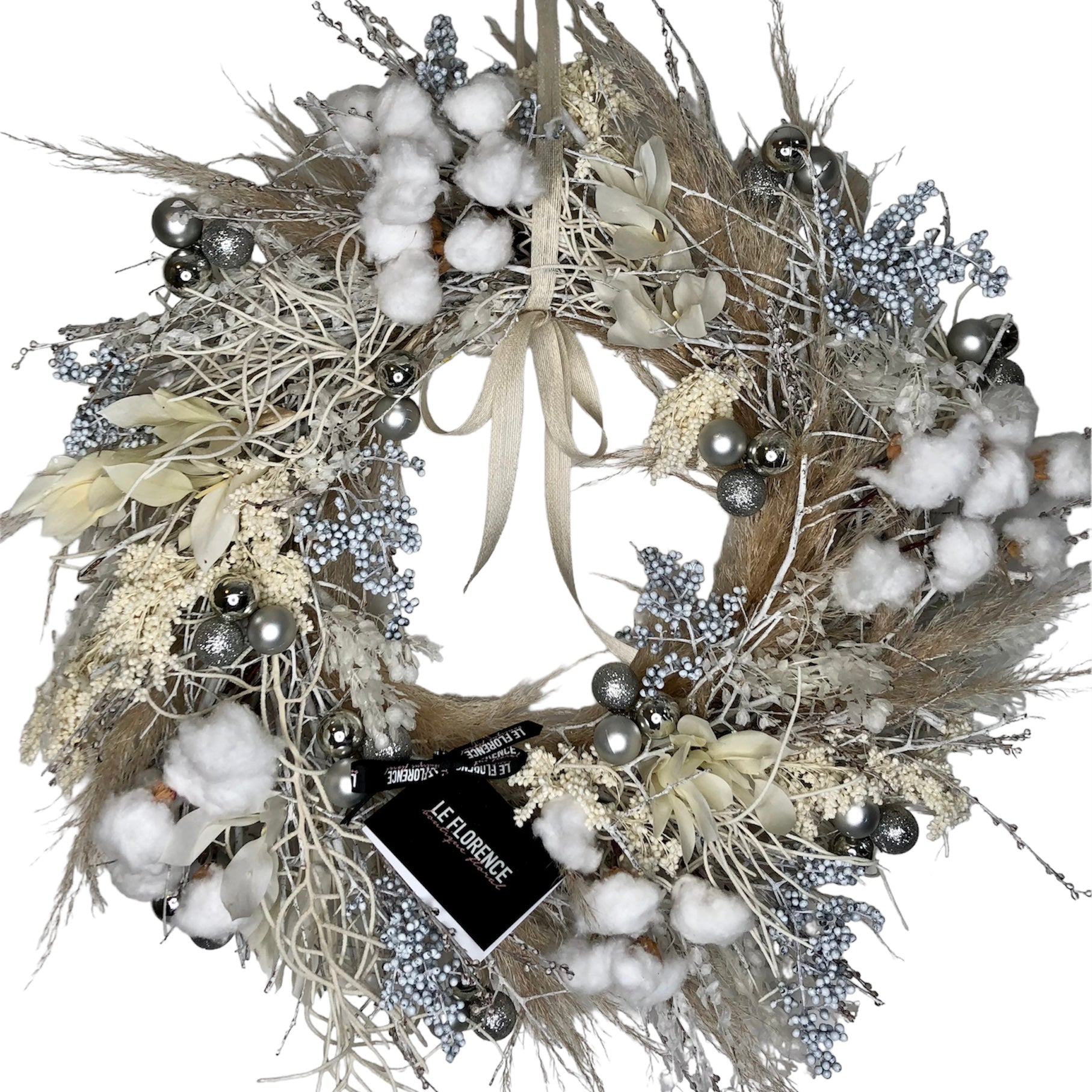 CORONA NAVIDAD BLANCA